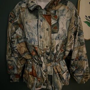 Sunice Artistic Earth Tone Bomber Jacket